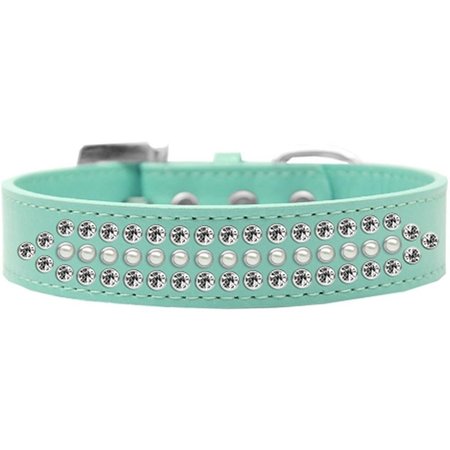 PET PAL Ritz Pearl & Clear Crystal Dog CollarAqua Size 12 PE815251